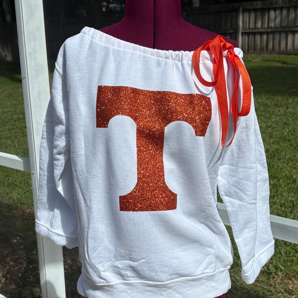 University of Tennessee Volunteers Off Shoulder One Shoulder Shirt Top M
